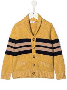Brunello Cucinelli Kids полосатый кардиган на пуговицах