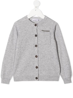 Brunello Cucinelli Kids кардиган с нагрудным карманом