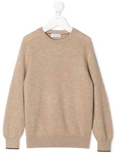 Brunello Cucinelli Kids джемпер в рубчик