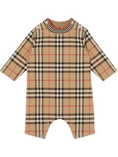 Burberry Kids боди в клетку Vintage Check