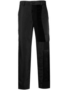 Black Comme Des Garçons прямые брюки в технике пэчворк