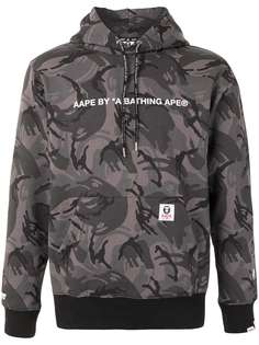 AAPE BY *A BATHING APE® камуфляжное худи с логотипом