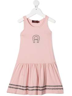 Aigner Kids платье с вышивкой