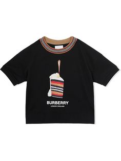 Burberry Kids футболка с принтом