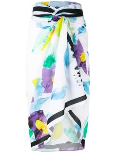 Amir Slama юбка-саронг с абстрактным цветочным принтом
