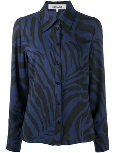 DVF Diane von Furstenberg рубашка Samson с тигровым принтом