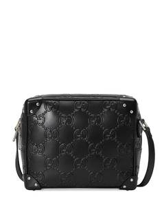 Gucci сумка на плечо с тисненым узором GG