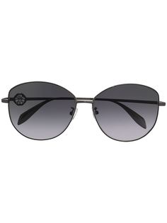 Alexander McQueen Eyewear солнцезащитные очки в круглой оправе