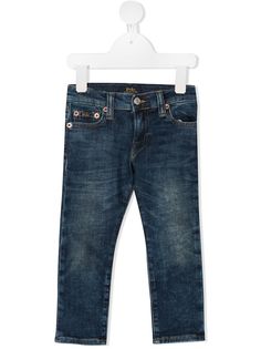 Ralph Lauren Kids джинсы прямого кроя с эффектом потертости
