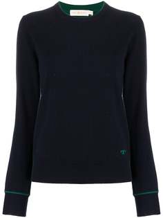 Tory Burch джемпер с контрастной строчкой