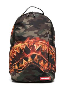 sprayground kid рюкзак Fire Shark с камуфляжным принтом