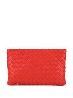 Bottega Veneta клатч на молнии с плетением Intrecciato