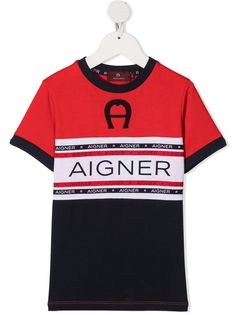 Aigner Kids футболка с логотипом