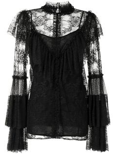 Costarellos блузка с кружевной вышивкой