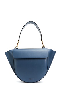 Синяя кожаная сумка Hortensia Medium Wandler