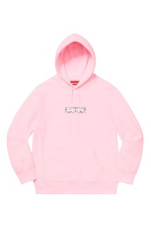 Розовое худи Hoodie Box Logo Bandana Pink Supreme