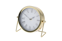 Часы настольные металлические золотые (garda decor) золотой 16.0x18.0x7.0 см.