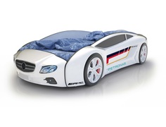 Кровать-машина карлсон roadster мерседес (без доп.опций) (magic cars) белый 105x49x174 см.
