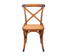 Обеденный стул cross back foxy (mak-interior) коричневый 45x89x50 см.