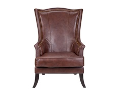 Кожаное кресло chester (mak-interior) коричневый 80x112x92 см.