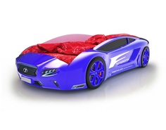 Кровать-машина карлсон roadster лексус с подсветкой дна и фар (magic cars) синий 105x49x174 см.