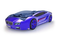Кровать-машина карлсон roadster бмв с подсветкой дна и фар (magic cars) синий 105x49x174 см.