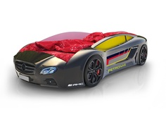 Кровать-машина карлсон roadster мерседес с подсветкой дна и фар (magic cars) черный 105x49x174 см.