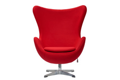 Кресло egg chair (bradexhome) красный 76x110x77 см.