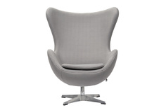 Кресло egg chair (bradexhome) серый 76x110x76 см.