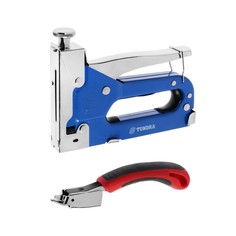 Степлер мебельный в кейсе tundra, типы скоб 140/28/300, 4 - 14 мм + скобоудалитель, скобы