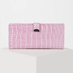 Кошелёк женский, отдел на клапане, цвет розовый Textura