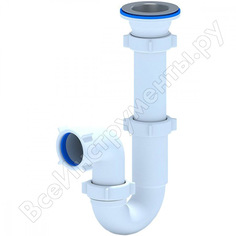 Сифон для умывальника/мойки ани пласт трубный, 1 1/2x40, нержавеющая сетка d0100 025-0245