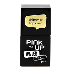 Верхнее покрытие для ногтей UV/LED PINK UP PRO с шиммером 10 мл
