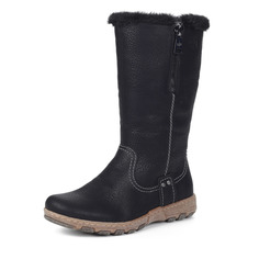 Сапоги Черные сапоги из экокожи на рифленой подошве Rieker