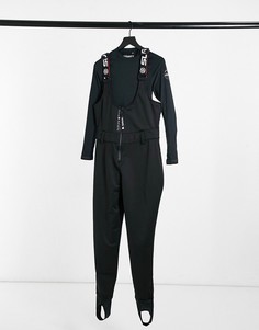 Горнолыжные брюки-комбинезон черного цвета Surfanic Amity 8K-8K-Черный