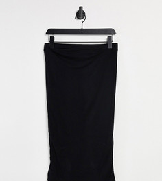 Черная трикотажная юбка-карандаш Flounce Maternity-Черный