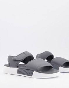 Темно-серые домашние сандалии с подкладкой ASOS DESIGN-Серый