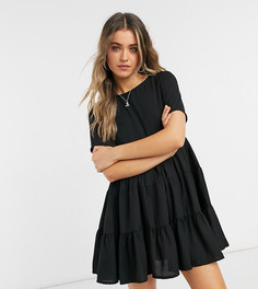 Свободное платье мини с ярусной юбкой Wednesdays Girl-Черный
