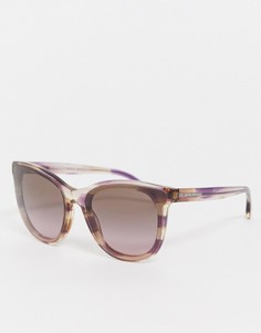Солнцезащитные очки в черепаховой оправе Emporio Armani-Коричневый