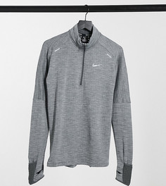 Серый топ с короткой молнией Nike Running Tall Essentials Element sphere 3.0
