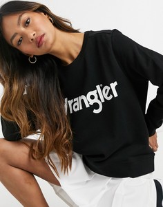 Черный свитшот с логотипом Wrangler
