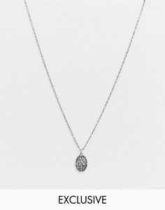 Серебристое ожерелье с подвеской Reclaimed Vintage inspired-Серебряный