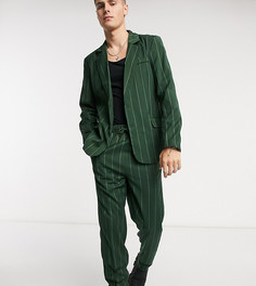 Зеленые брюки в тонкую полоску Reclaimed Vintage Inspired-Зеленый