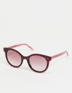 Круглые солнцезащитные очки с розовыми стеклами HUGO-Розовый цвет