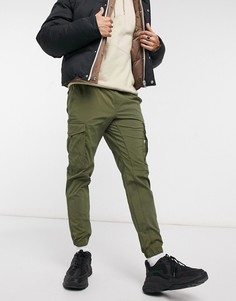 Нейлоновые брюки карго цвета хаки Jack & Jones Intelligence-Зеленый цвет