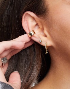 Золотистый кафф с чеканным дизайном Topshop
