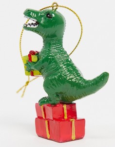 Новогоднее украшение в виде тиранозавра Typo-Многоцветный