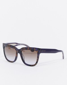 Солнцезащитные очки Etro в квадратной оправе под разноцветный мрамор-Многоцветный