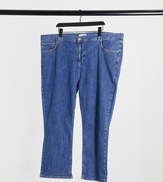Синие выбеленные джинсы прямого кроя Elvi Plus-Синий