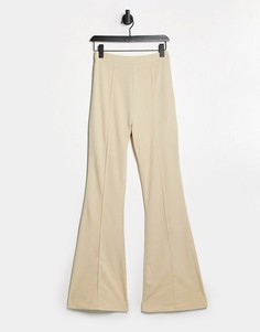 Классические расклешенные брюки светло-бежевого цвета Club L-Серый